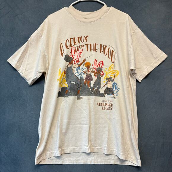 Unfinished Legacy Shirt A Genius in the Hood Large Los Angeles Apparel USA Made - Picture 1 of 9